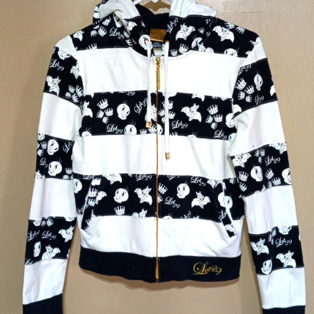 Tweety Bird & Sylvester Lot 29 premium wear cotton spandex hooded sweatshirt, S